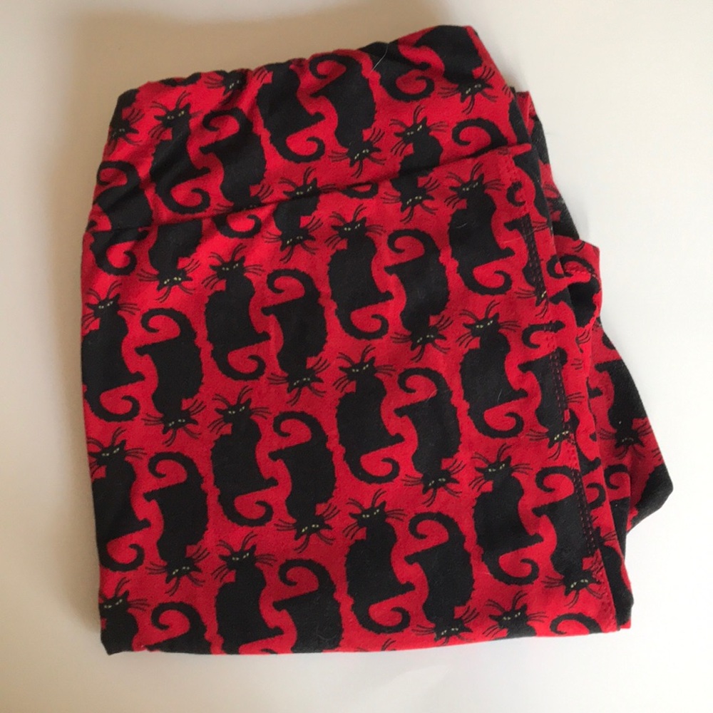 Lularoe TC black cat Halloween leggings